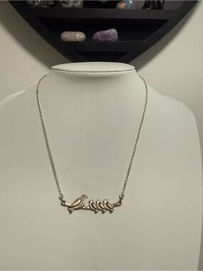 Silver Plated Foxy Originals Mama Bird Necklace